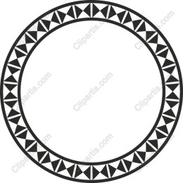 Geometric Circular with Triangular Patterns