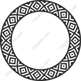 Geometric Black and White Decorative Frame
