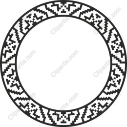 Geometric Tribal Circle Frame