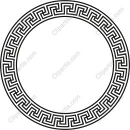 Greek Key Pattern Round Frame