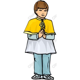 Charming Young Boy in Prayer