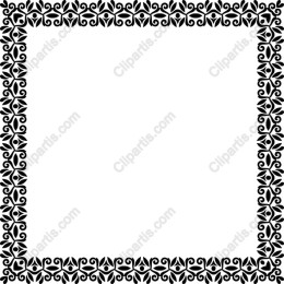 Elegant Black Floral Border