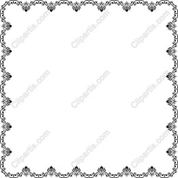 Elegant Black and White Ornamental Border