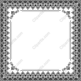 Black and White Decorative Frame
