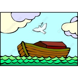 Serene Boat and Dove