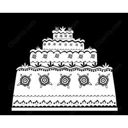 Elegant Black and White Cake