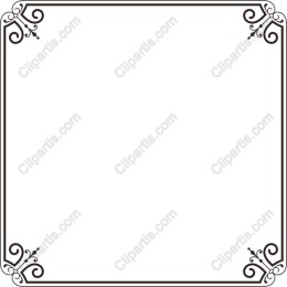 Decorative Corner Frame - Elegant Flourish