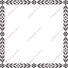 Black Floral Frame