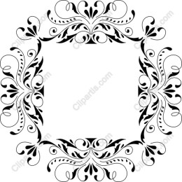 Elegant Black Ornamental Frame