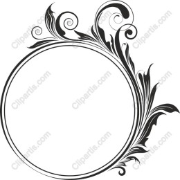 Elegant Black Floral Frame