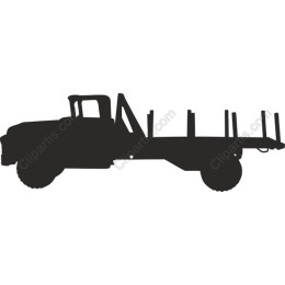 Silhouette Log Truck