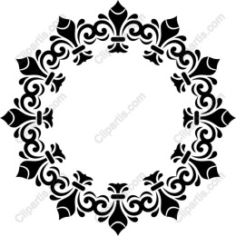 Elegant Black Ornamental Frame