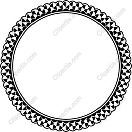 Elegant Black Decorative Circular Frame