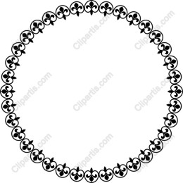 Elegant Black-and-White Circular Border