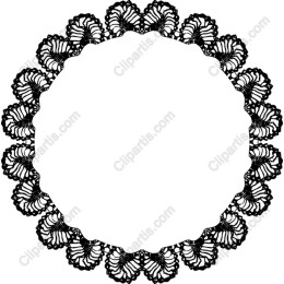 Black Lace Circular Frame