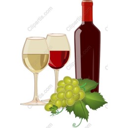 Elegant Wine and Grapes