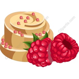 Luscious Cake and Raspberry