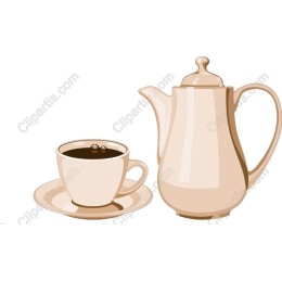 Elegant Coffee Pot and Cup