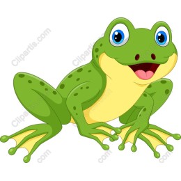 Cheerful Cartoon Frog