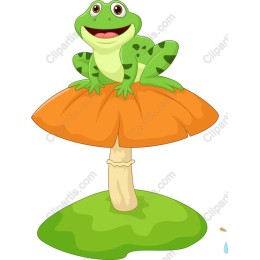 Happy Frog on Mushroom