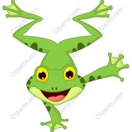 Cheerful Green Frog