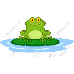 Cheerful Frog on Lily Pad