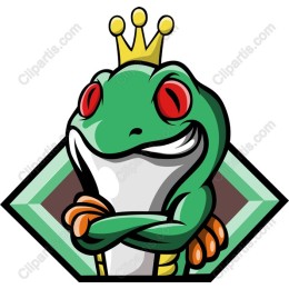Crowned Frog Cartoon