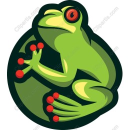 Vibrant Cartoon Frog