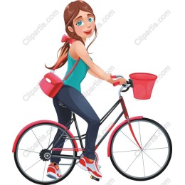 Charming Cycling Girl