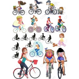  Bicycle Clipart Bundle - Set