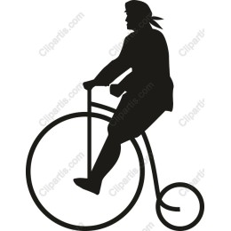 Vintage Penny-Farthing Bicyclist