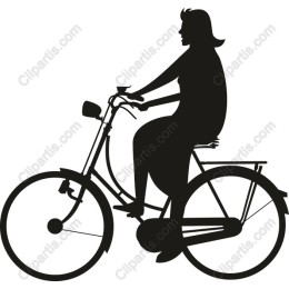 Elegant Bicycle Riding Woman
