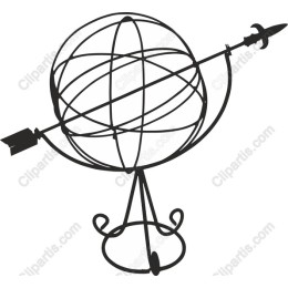 Vintage Globe with Arrow