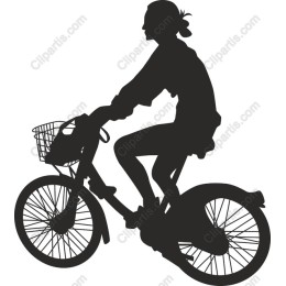 Woman Riding Bicycle