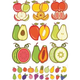 Vibrant Fruit Clipart Collection