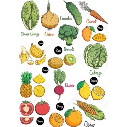 Vibrant Fruits and Vegetables Collection