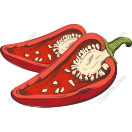 Vibrant Sliced Red Chili Pepper