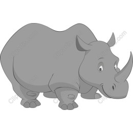Cute Cartoon Rhinoceros