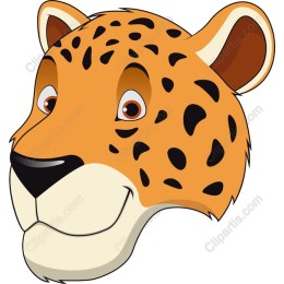 Playful Cartoon Leopard Face