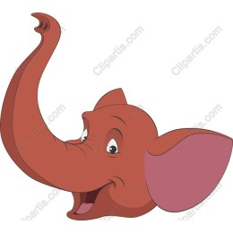 Cheerful Cartoon Elephant