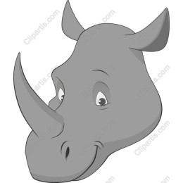 Playful Cartoon Rhinoceros