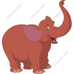 Cheerful Cartoon Elephant