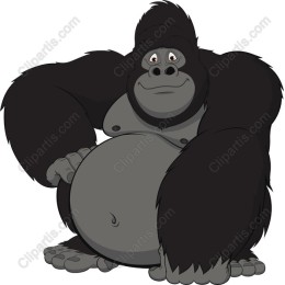 Cheerful Rotund Gorilla