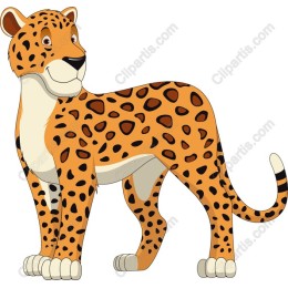 Charming Cartoon Leopard