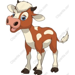 Cheerful Cartoon Cow