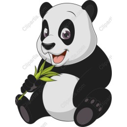 Cute Panda with Bamboo