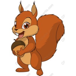 Adorable Cartoon Squirrel