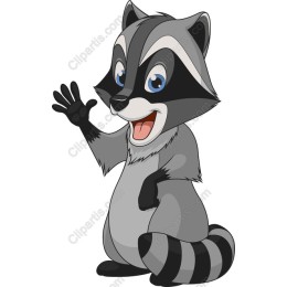 Charming Cartoon Raccoon
