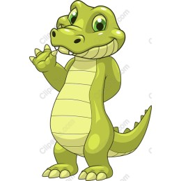 Playful Cartoon Crocodile