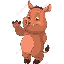 Adorable Cartoon Pig